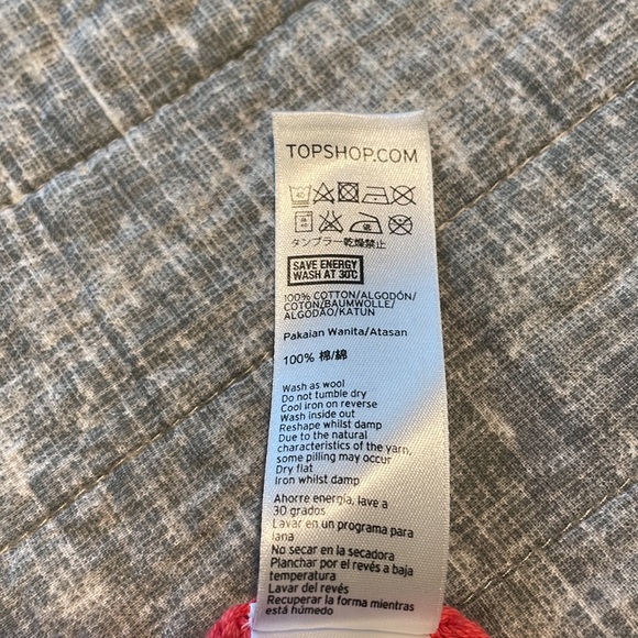 πHPπ₯Topshop Sweater Sz: US 8. Coral Knit Cotton Sweater. Great Condition. - Picture 11 of 11